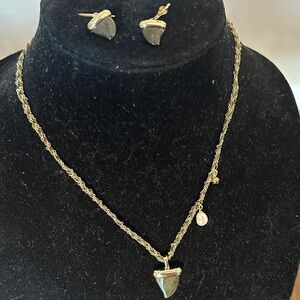 J. Crew Gold and Black Necklace Set